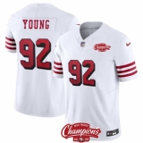 Men's San Francisco 49ers #92 Chase Young White 2023 F.U.S.E. NFC West Champions Alternate Football Stitched Jersey