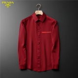 2023.7 Prada long shirt shirt man M-2XL (12)