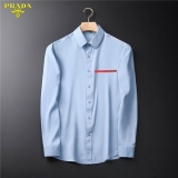 2023.7 Prada long shirt shirt man M-2XL (13)