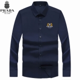 2023.8 Prada long shirt shirt man S-4XL (16)