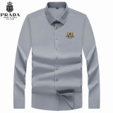 2023.8 Prada long shirt shirt man S-4XL (24)