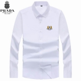 2023.8 Prada long shirt shirt man S-4XL (20)