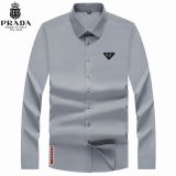2023.8 Prada long shirt shirt man S-4XL (23)