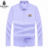 2023.8 Prada long shirt shirt man S-4XL (22)