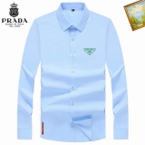 2023.9 Prada long shirt shirt man S-4XL (28)