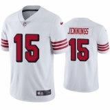 Mens San Francisco 49ers #15 Jauan Jennings Nike White Retro 1994 75th Anniversary Throwback Classic Limited Jersey