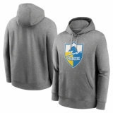 Men's Los Angeles Chargers Heather Gray Primary Logo Long Sleeve Hoodie