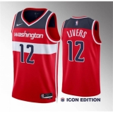 Men's Washington Wizards #12 Isaiah Livers Red Icon Edition Stitched Basketball Jersey