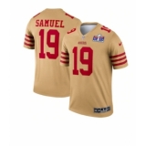 Men's San Francisco 49ers #19 Deebo Samuel Gold Inverted Legend 2024 Super Bowl LVIII Stitched Football Jersey