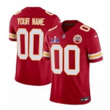 Men's Kansas City Chiefs Active Player Custom Red 2024 F.U.S.E. Super Bowl LVIII Patch Vapor Untouchable Limited Football Stitched Jersey