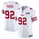 Men's San Francisco 49ers #92 Chase Young White 2024 F.U.S.E. Super Bowl LVIII Vapor Untouchable Limited Football Stitched Jersey