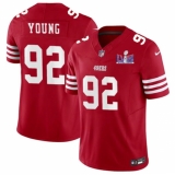 Men's San Francisco 49ers #92 Chase Young Red 2024 F.U.S.E. Super Bowl LVIII Vapor Untouchable Limited Football Stitched Jersey