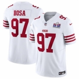 Men's San Francisco 49ers #97 Nick Bosa White 2023 F U S E Vapor Untouchable Limited Stitched Football 2024 Super Bowl LVIII Jersey