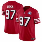 Men's San Francisco 49ers #97 Nick Bosa New Red 2023 F U S E Vapor Untouchable Limited Stitched Football 2024 Super Bowl LVIII Jersey