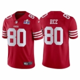 Men's San Francisco 49ers #80 Jerry Rice 2022 New Scarlet Vapor Untouchable Stitched Football 2024 Super Bowl LVIII Jersey