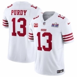 Men's San Francisco 49ers #13 Brock Purdy White 2023 F U S E With Vapor Untouchable Limited Stitched Football 2024 Super Bowl LVIII Jersey