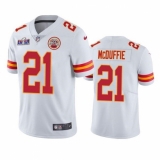 Men's Kansas City Chiefs #21 Trent McDuffie White Vapor Untouchable Limited Stitched Football 2024 Super Bowl LVIII Jersey