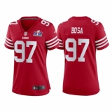 Women's San Francisco 49ers #97 Nick Bosa Red 2023 F U S E Vapor Untouchable Limited Stitched Football 2024 Super Bowl LVIII Jersey