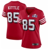 Women's San Francisco 49ers #85 George Kittle New Red 2023 F U S E Vapor Untouchable Limited Stitched Football 2024 Super Bowl LVIII Jersey