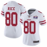 Women's San Francisco 49ers #80 Jerry Rice White Women Stitched NFL Vapor Untouchable Limited 2024 Super Bowl LVIII Jersey