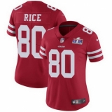 Women's San Francisco 49ers #80 Jerry Rice Red 2023 F U S E Vapor Untouchable Limited Stitched 2024 Super Bowl LVIII Jersey