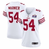 Women's San Francisco 49ers #54 Fred Warner White 2023 F U S E Vapor Untouchable Limited Stitched Football 2024 Super Bowl LVIII Jersey