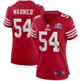 Women's San Francisco 49ers #54 Fred Warner Red 2023 F U S E Vapor Untouchable Limited Stitched Football 2024 Super Bowl LVIII Jersey
