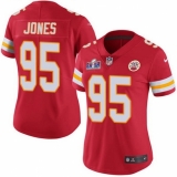 Women's Kansas City Chiefs #95 Chris Jones Red 2023 F U S E Vapor Untouchable Limited Stitched 2024 Super Bowl LVIII Jersey