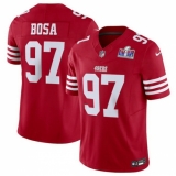 Youth San Francisco 49ers #97 Nick Bosa Red 2023 F U S E Vapor Untouchable Limited Stitched Football 2024 Super Bowl LVIII Jersey