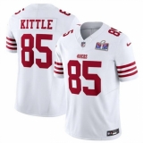 Youth San Francisco 49ers #85 George Kittle White 2023 F U S E Vapor Untouchable Limited Stitched Football 2024 Super Bowl LVIII Jersey