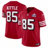 Youth San Francisco 49ers #85 George Kittle New Red 2023 F U S E Vapor Untouchable Limited Stitched Football 2024 Super Bowl LVIII Jersey