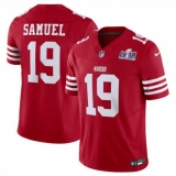 Youth San Francisco 49ers #19 Deebo Samuel Red 2023 F U S E Vapor Untouchable Limited Stitched Football 2024 Super Bowl LVIII Jersey