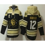 Men's Colorado Buffaloes #12 Travis Hunter Black Ageless Must Have Lace Up Pullover Hoodie