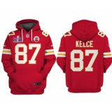 Men's Kansas City Chiefs #87 Travis Kelce Red Super Bowl LVIII Limited Edition Hoodie