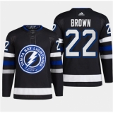 Men's Tampa Bay Lightning #22 Logan Brown Black 2024 Stadium Series Stitched Jersey