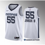 Men's Memphis Grizzlies #55 Trey Jemison Iii White Association Edition Stitched Jersey