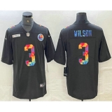 Men's Pittsburgh Steelers #3 Russell Wilson Multi Color Black 2020 NFL Crucial Catch Vapor Untouchable Nike Limited Jersey