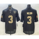 Men's Pittsburgh Steelers #3 Russell Wilson Black Camo 2020 Salute To Service Stitched NFL Nike Limited Jersey