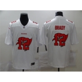 Men's Tampa Bay Buccaneers #12 Tom Brady White Shadow Logo Limited Football Stitched Jersey