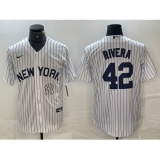 Men's New York Yankees #42 Mariano Rivera White 2024 Cool Base Stitched Jersey