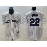 Men's New York Yankees #22 Juan Soto White 2024 Cool Base Stitched Jersey
