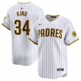 Men's San Diego Padres #34 Michael King White 2024 Home Limited Baseball Stitched Jersey
