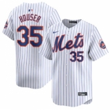 Men's New York Mets #35 Adrian Houser White 2024 Home Limited Stitched Baseball Jersey