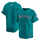 Men's Seattle Mariners Blank Aqua Alternate Limited Stitched jersey