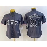 Women's New York Mets #20 Pete Alonso Grey 2024 City Connect Cool Base Stitched Jersey