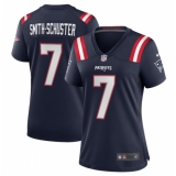 Women's New England Patriots #7 JuJu Smith-Schuster Navy Stitched Game Jersey(Run Small)