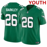 Youth Philadelphia Eagles #26 Saquon Barkley Green 2023 F.U.S.E Vapor Untouchable Limited Throwback Football Stitched Jersey