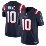 Men's New England Patriots #10 Drake Maye Navy 2024 Draft F.U.S.E. Vapor Limited Football Stitched Jersey