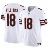 Men's Chicago Bears #18 Caleb Williams White 2024 Draft F.U.S.E. Vapor Football Stitched Jersey